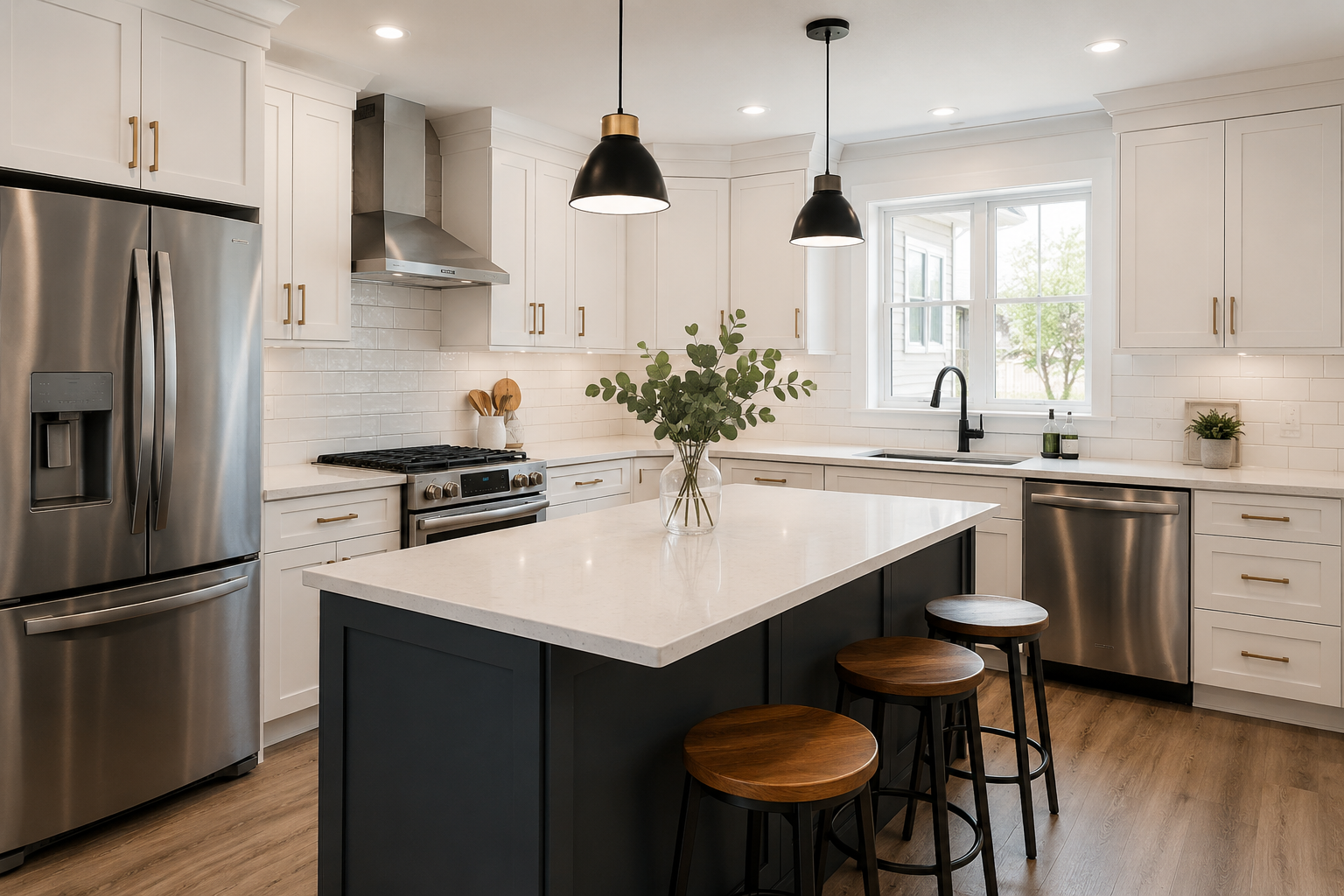 Services Modern kitchen remodeling service by Bro General Services Inc in New York